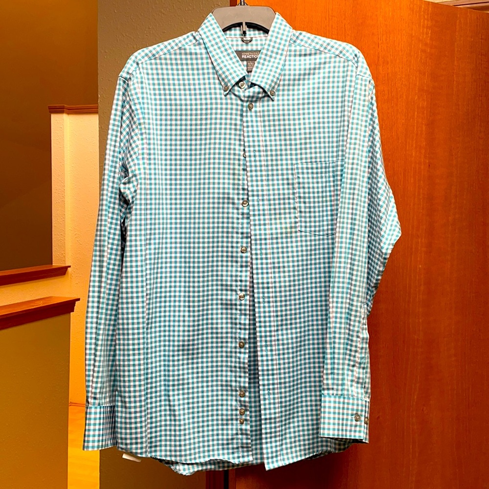 Kenneth Cole Designer Pattern Dress Shirt Large 🤩